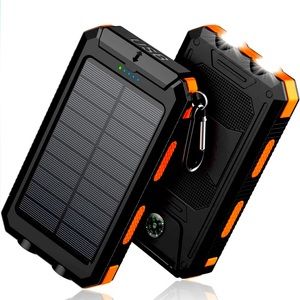 Solar Charger Power Bank Portable Charger Fast Charger All Cell Phones Orange